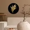 Mais - Eten - Goud - Zwart Wandcirkel behangsticker klein -sfeer1