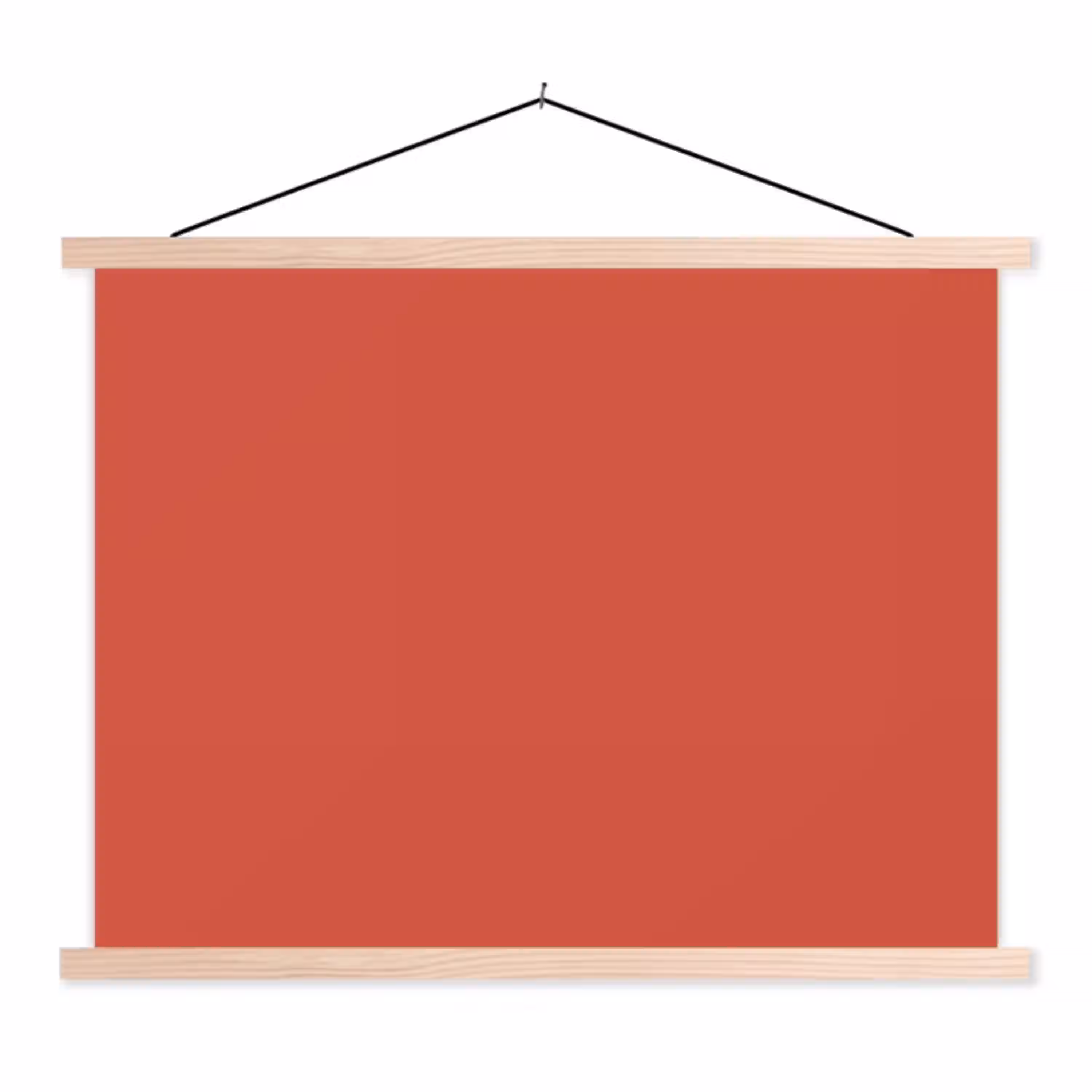 Brick - Red - Rood textielposter latten blank klein 122 -3d