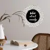 Geluk zit in 't zonnetje - Quotes - Tekst - Zomer Wandcirkel behangsticker klein -sfeer3