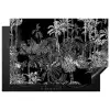 Palm - Jungle - Tropical Inductie beschermer vinyl 3mm klein -3d