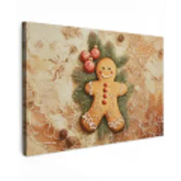 Kerstmis - Koekje - Poppetje - Speculaas canvas 2cm klein -z3d
