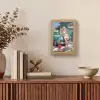 Auto - Vrouw - Groen Light Box met kabel (Tafellamp) klein -sfeer2