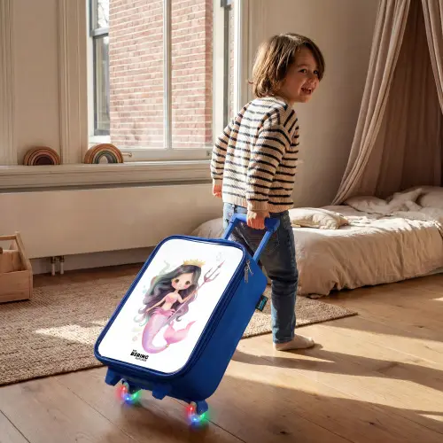 Kyra koraalprinses Kinderkoffer - Blauw klein -sfeer1