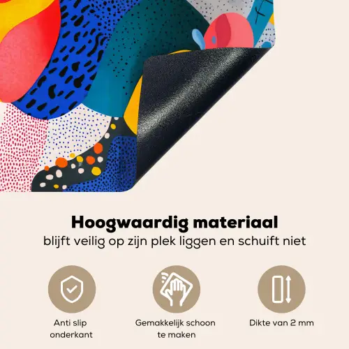 Vormen - Abstract - Stippels - Blauw Inductie beschemer met haakjes klein -ky-onderkant-nl
