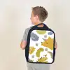 Dinosaurus - Patronen - Jongens - Dino - Kinderen Rugzak - Zwart middel -sfeer2