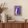 Love - Blauw - Valentijn Light Box met kabel (Wandlamp) klein -sfeer2