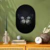 Vlinder - Monochroom - Balans Wandcirkel Ovaal Forex klein -sfeer2