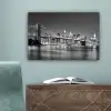 New York - Brug - Brooklyn - Zwart wit - Architectuur canvas 2cm klein -sfeer4