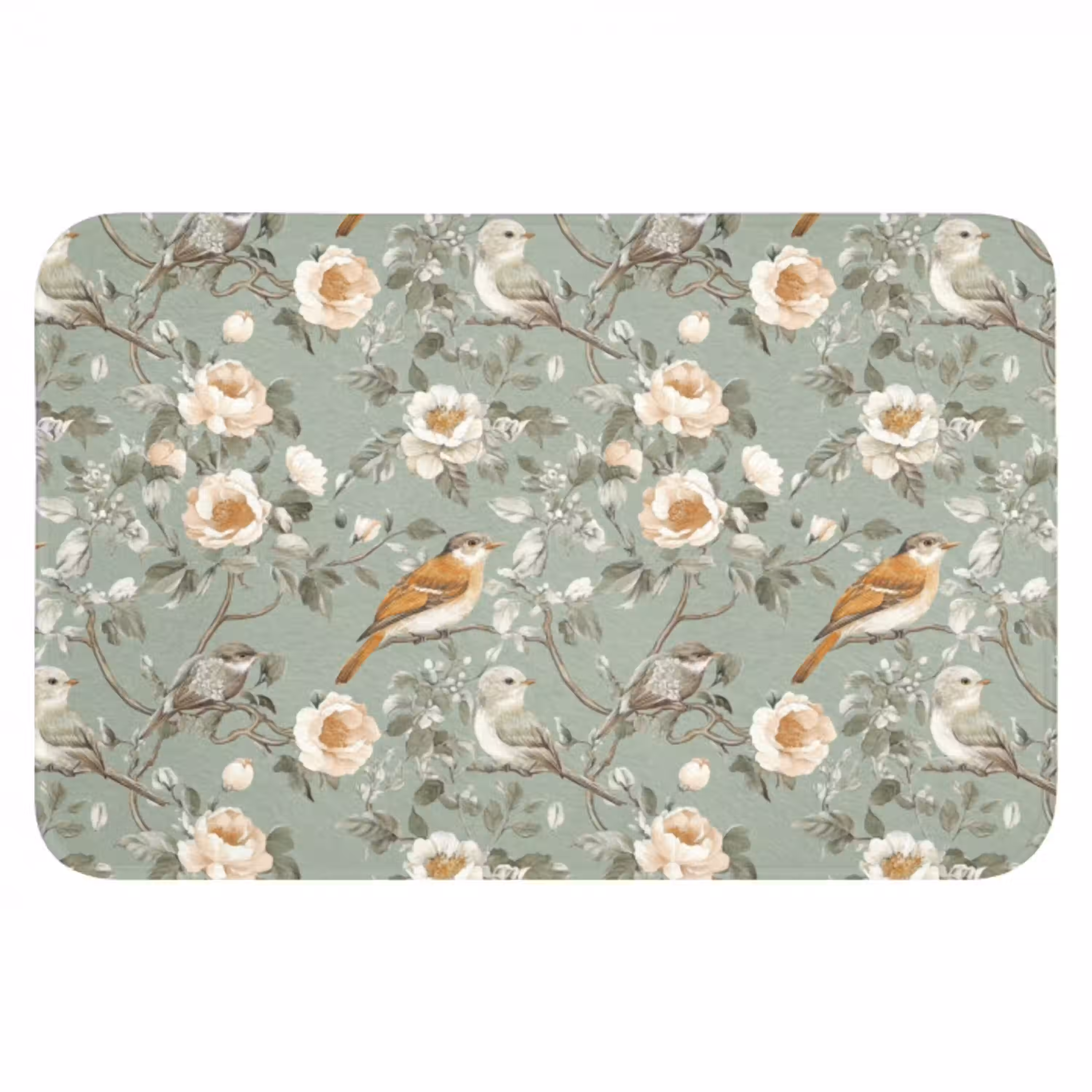 Roze - Vogels - Kleurrijk WCmat klein 1009 -3d