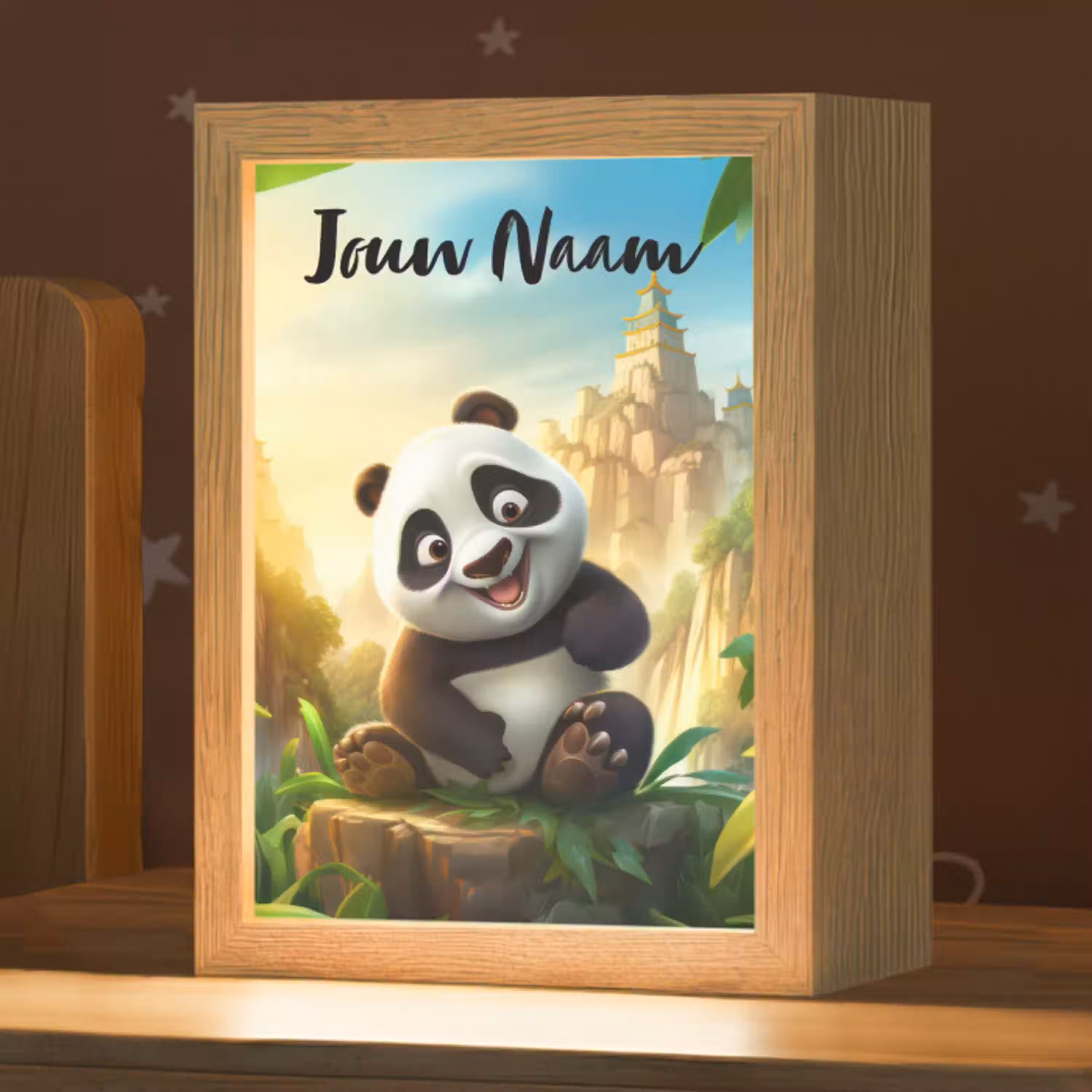 Panda - Wilde dieren - Jungle - Jongens - Kinderen Light Box met kabel (Kinderlampje) klein -zzz_3d_website