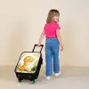 Dino - Voetbal - Oranje Kinderkoffer - Zwart klein -sfeer1