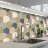 Harmonie - Patroon - Kleurrijk keuken achterwand 2 middel 871 -3d_schuin