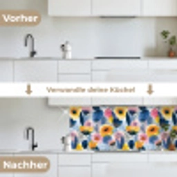 Creatief - Patroon - Kleurrijk keuken achterwand 2 middel 871 -voor-na_DE
