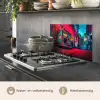 Boombox - Rood - Graffiti - Neon keuken achterwand spatscherm klein -usp_NL