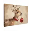 Kerst - Hert - Gewei - Kerstbal - Rendier Tuinposter op houten frame 2 cm dik klein -3d