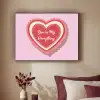 Liefde - Hart - Valentijn Textielframe zwart klein -sfeer1