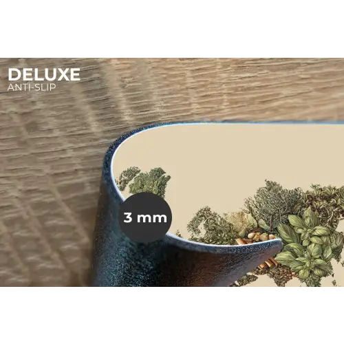 Wereldkaart - Kruiden - Kleurrijk Placemat vinyl groot -closeup