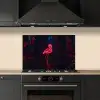 Flamingo - Roze - Neon - Licht keuken achterwand spatscherm klein -sfeer1
