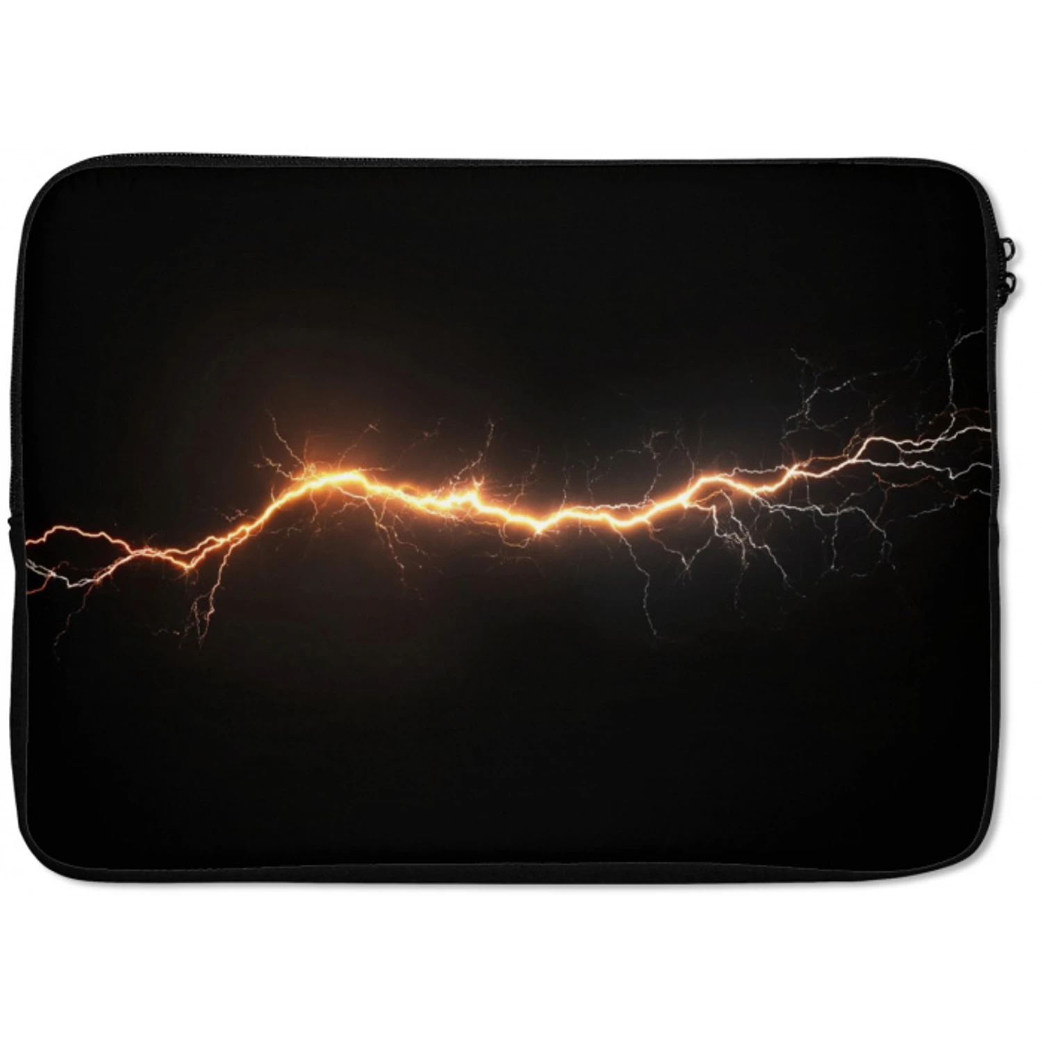 Gaming - Oranje - Bliksemflits - Licht laptophoes neopreen klein -zkaufland3dotto