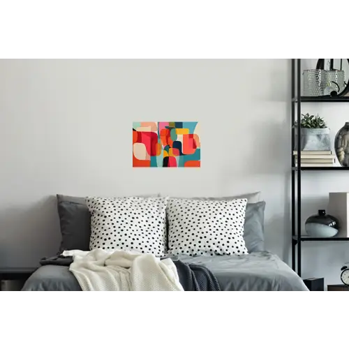 Vormen - Kleurrijk - Abstract - Vlakken Muursticker klein -slaapkamer