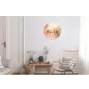 Vogels - Tak - Quote - Roze Wandcirkel aluminium klein -woonkamer