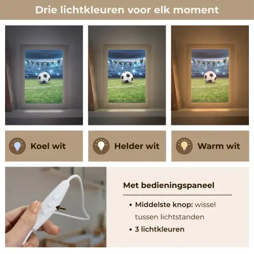 Voetbal - Stadion - Bal - Jongens Light Box met kabel klein -USP_lichtkleurNL
