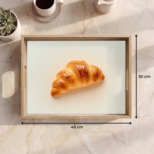Croissant - Brood - Beige Dienblad Rechthoek middel -USP_Formaat