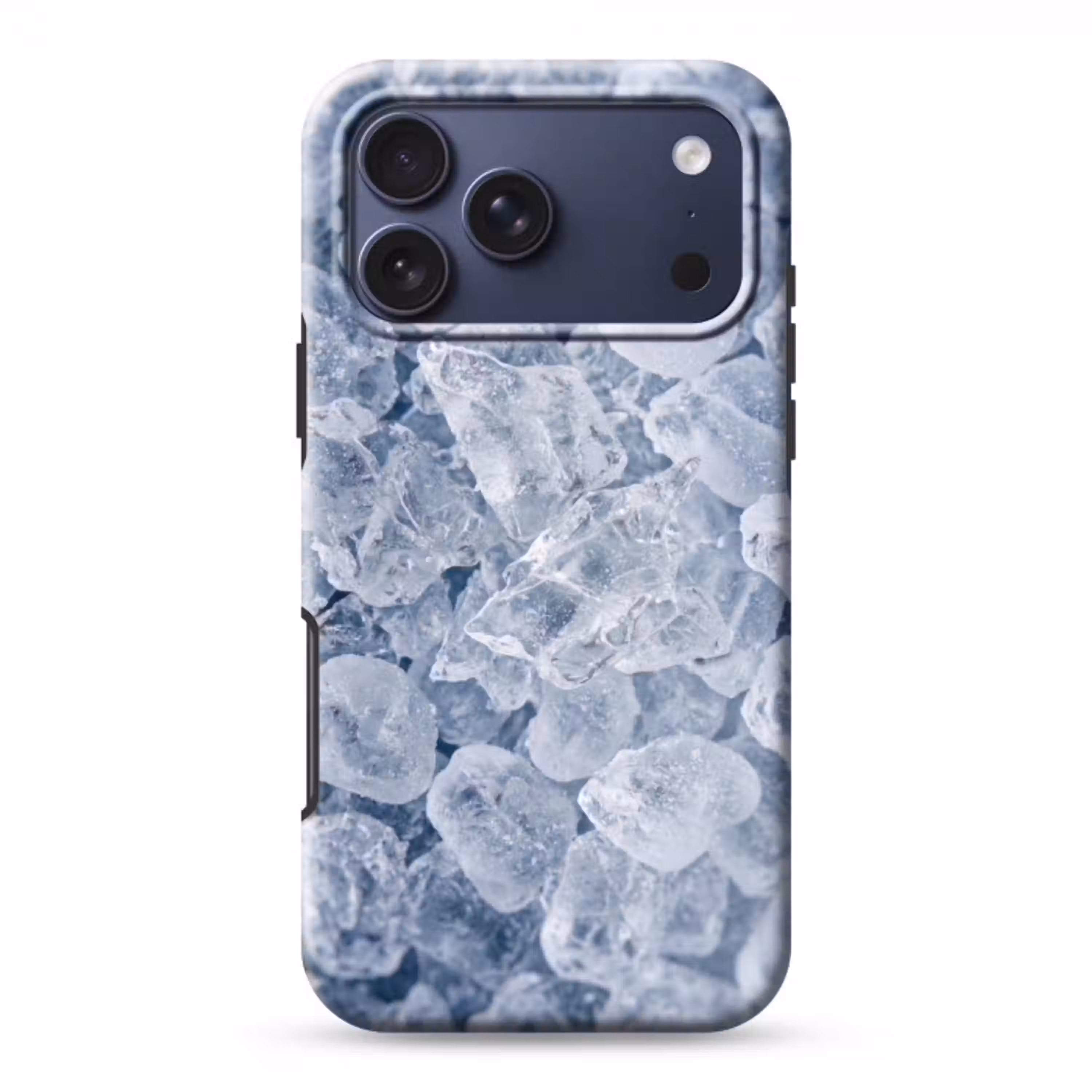 Ijsblokjes - Water - Blauw Toughcase MagSafe Apple iPhone 17 Pro Max klein -3d