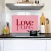 Love - Roze - Spiegeling Inductie beschemer met haakjes klein -sfeer2