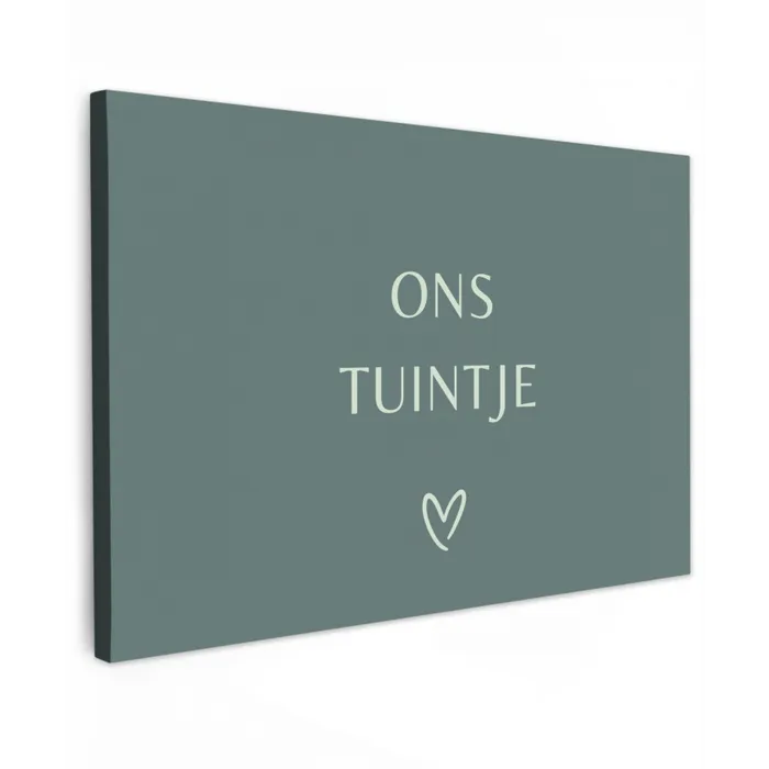 Ons tuintje Tuinposter op houten frame 2 cm dik klein -3d