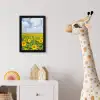 Zonnebloemen - Bloemen - Wolken - Natuur - Geel - Landschap fotolijst zwart zonder passe partout klein -usfeer4_kinderkamer