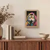 Graffiti - Wolf - Jas - Zwart Light Box met kabel (Tafellamp) klein -sfeer2