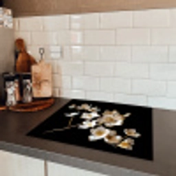 Elegantie in Ivoor en Goud Inductie beschermer vinyl 3mm middel -sfeer3