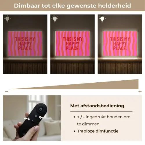 Tekst - Modern - Kleurrijk Light Box met batterij (Wandlamp) middel -USP_dimbaarNL