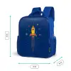 Raket - Blauw - Sterren Kinderrugzak - Blauw middel -productfoto_formaten