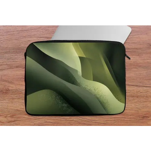 Gaming - Golven - Abstract - Heuvels - Groen laptophoes neopreen klein -tafel