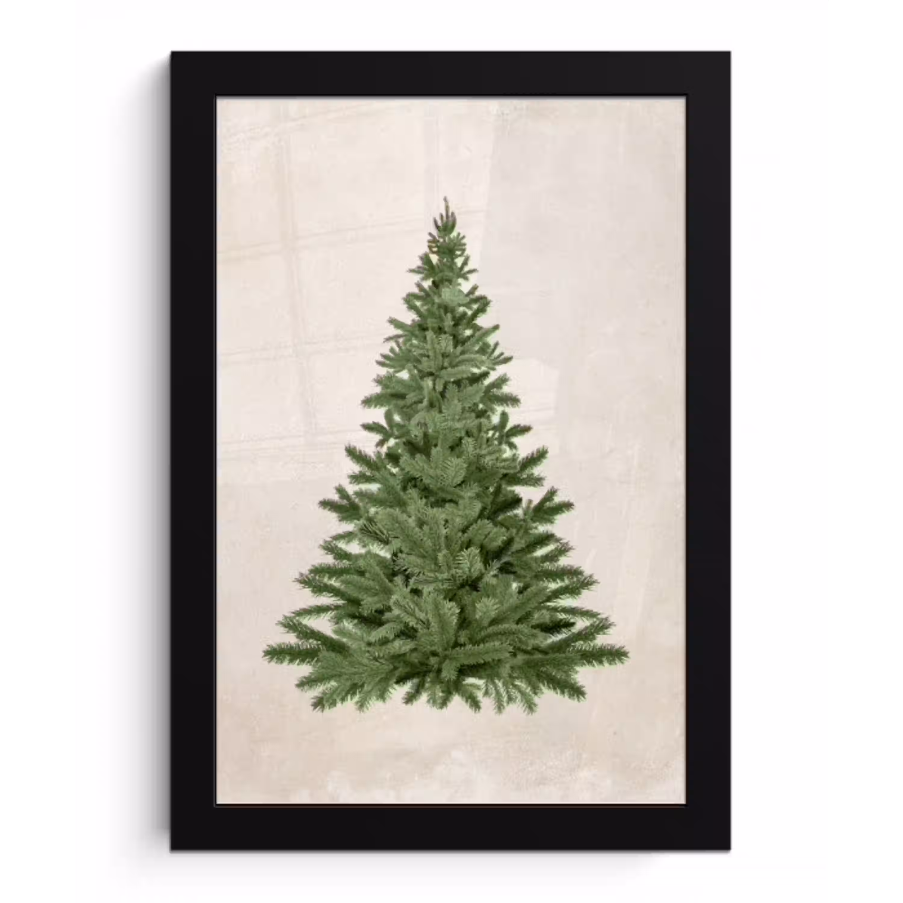 Kerstboom - Groen - Kerstmis - Feestdagen fotolijst zwart zonder passe partout klein -3d