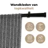 Patronen - Abstract - Zwart - Wit - Geometrie Wandkleed katoen klein 269 -sfeer2