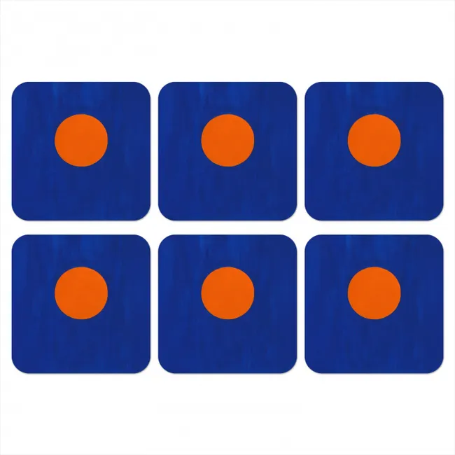 Coaster - Shape - Round - Minimalist - Blue
