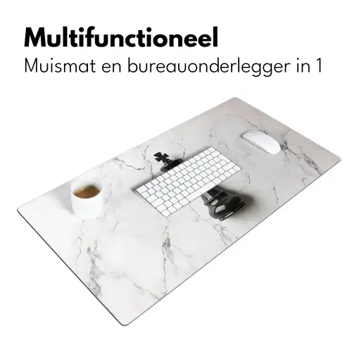 Schaakstuk - Koning - Zwart - Marmer Muismat XXL klein -sfeer4