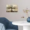 Beige - Abstract - Boom - Goud poster papier klein -sfeer3