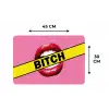 Lippen - Tekst - Kleurrijk Placemat vinyl groot -specs