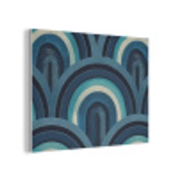 Bogen - Geometrisch - Patroon - Blauw - Retro PET vilt klein 837 -3d