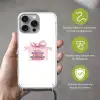 Cadeau - Strik - Tekst - Roze Hoesje iPhone 16 Pro Max met koord klein -sfeer2_NL