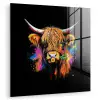 Schotse Hooglander - Graffiti - Kleurrijk - Bloem - Dieren plexiglas 5mm klein -zzzproduct_nieuw