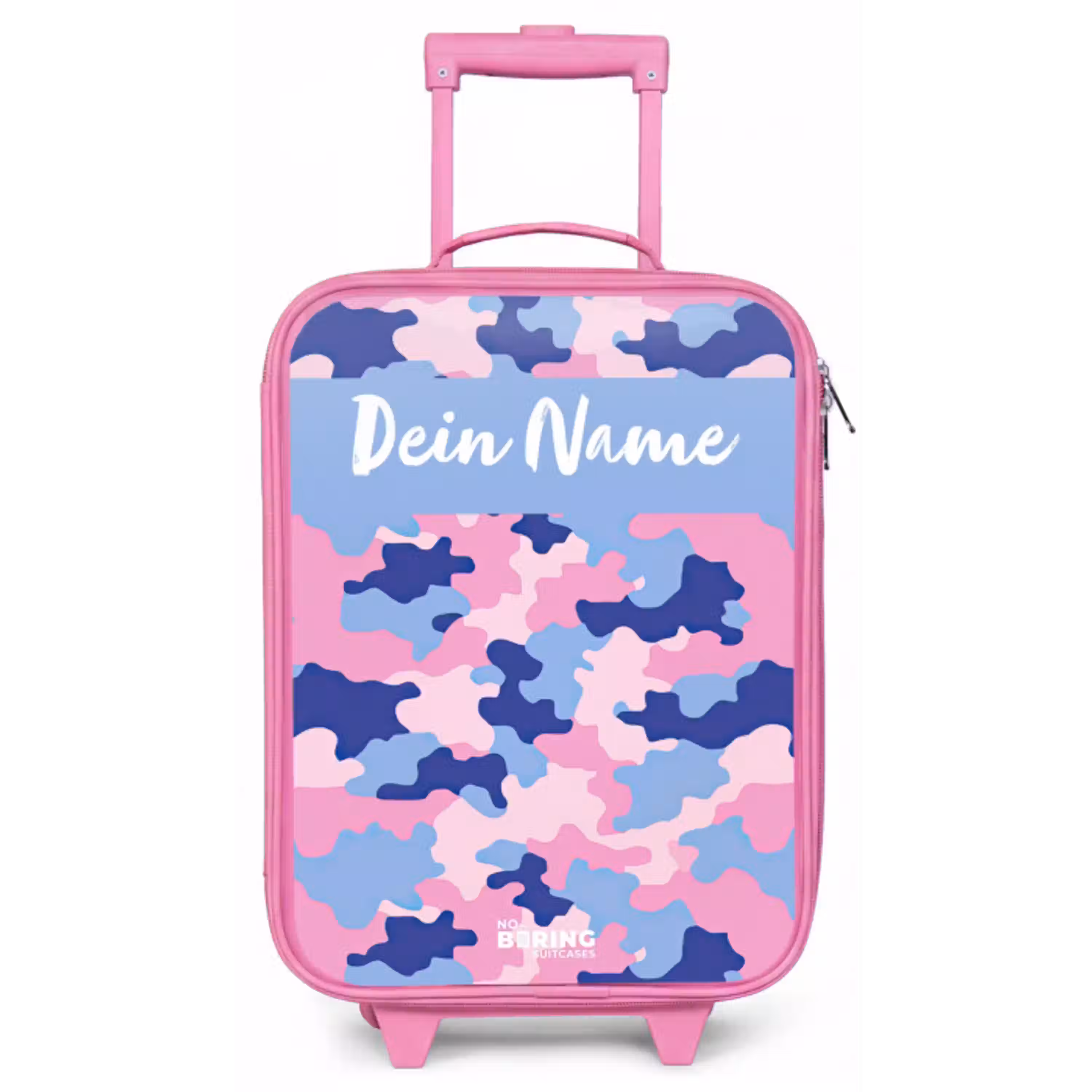 Camouflage - Roze - Blauw Kinderkoffer - Roze klein -zz3dotto