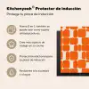 Patroon - Retro - Oranje Inductie beschermer vinyl 3mm middel 274 -zzzzzzusp-haakje_ES