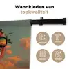 Vrouw - Kroon - Tomaat - Bascilicum - Zonnebril Wandkleed katoen klein -sfeer2