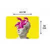 Buste - Slangen - Geel Placemat vinyl groot -specs