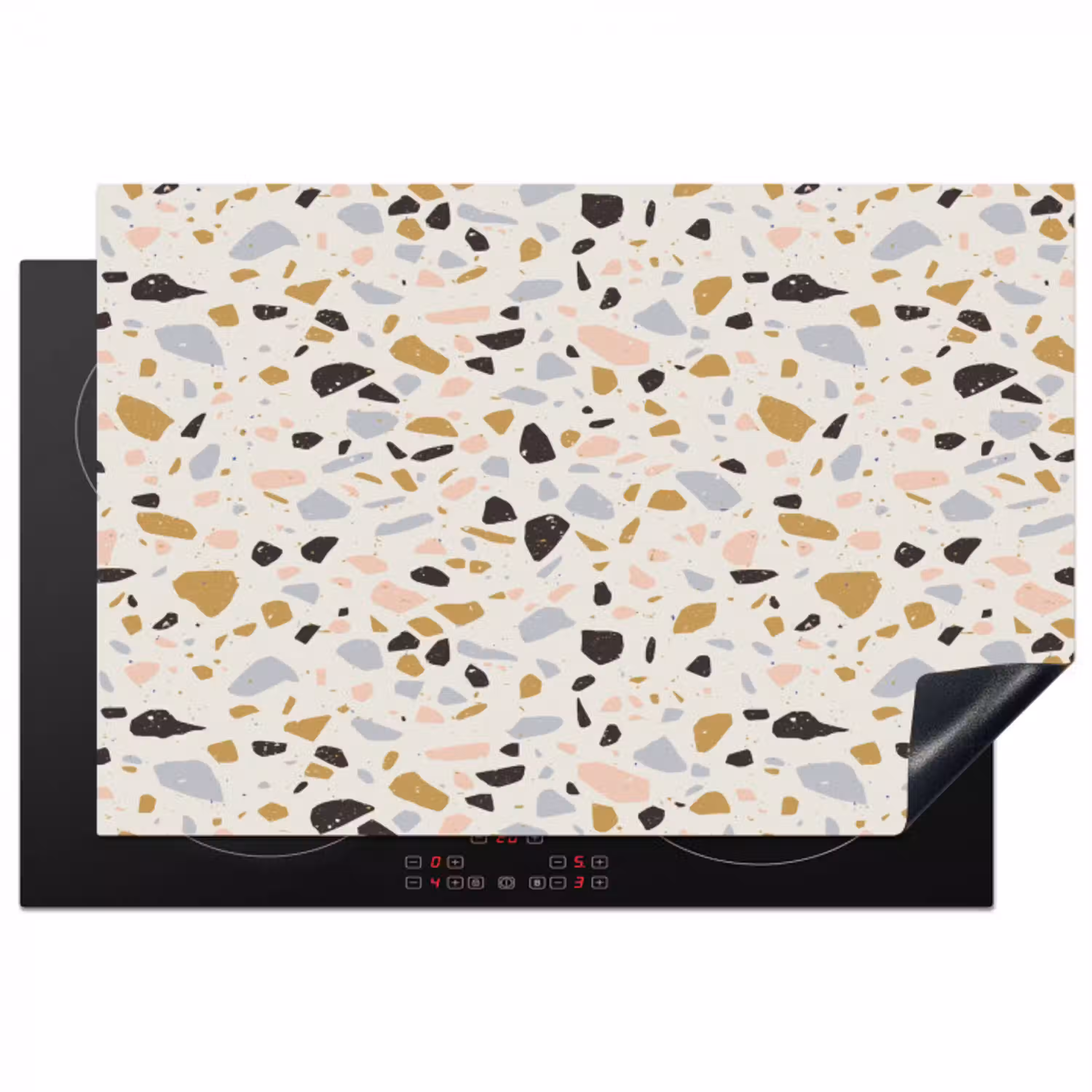 Terrazzo -  Patroon - Neutraal - Zacht - Multi Inductie beschermer vinyl 3mm klein 276 -3d